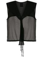 Andrea Bogosian Lace Up Top - Preto