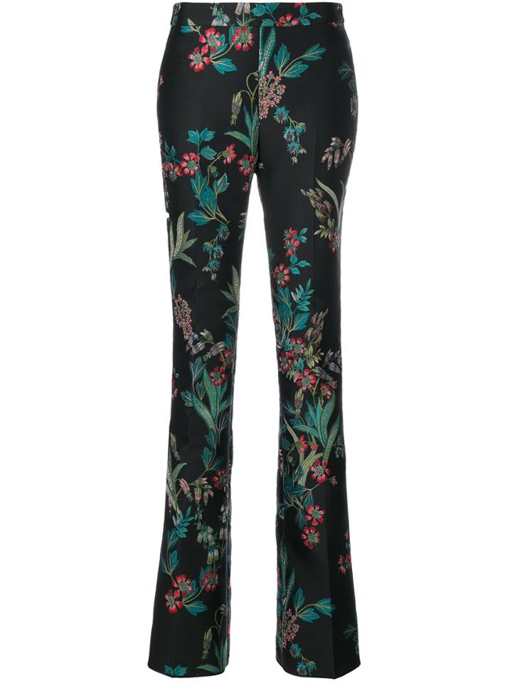 Giambattista Valli Floral Brocade Trousers - Black