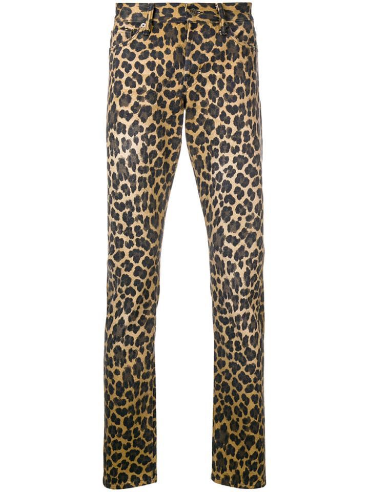 Tom Ford Leopard Print Skinny Jeans - Brown