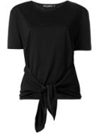 Dolce & Gabbana Tie T-shirt, Women's, Size: 40, Black, Cotton/silk