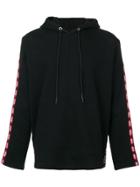 Mcq Alexander Mcqueen Brand Stripe Hoodie - Black