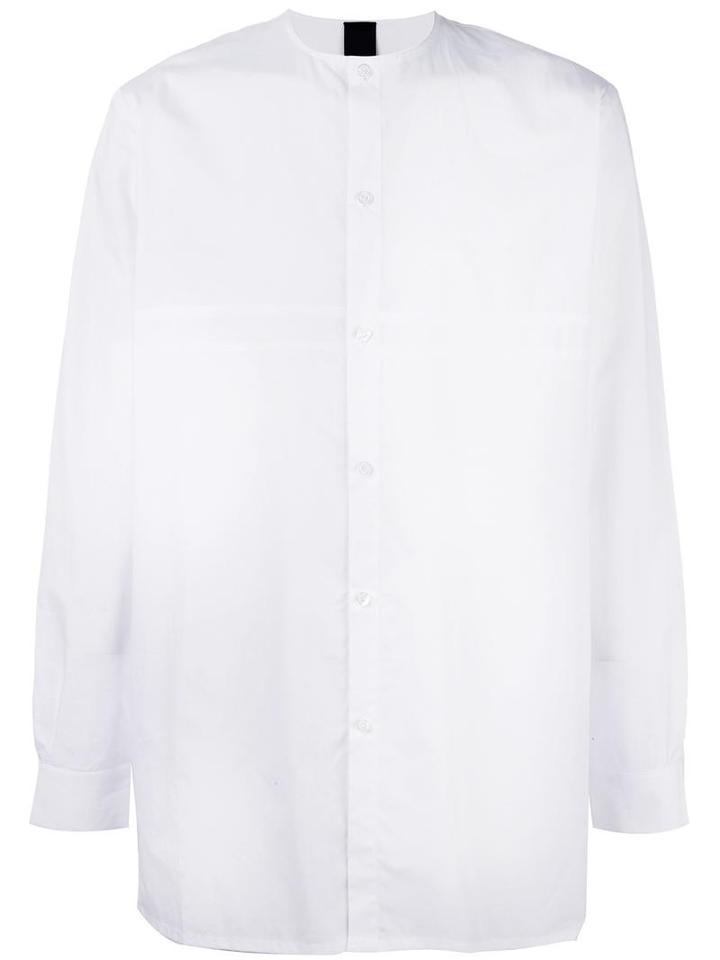 Odeur Oversized Collarless Shirt, Adult Unisex, Size: Small, White, Cotton