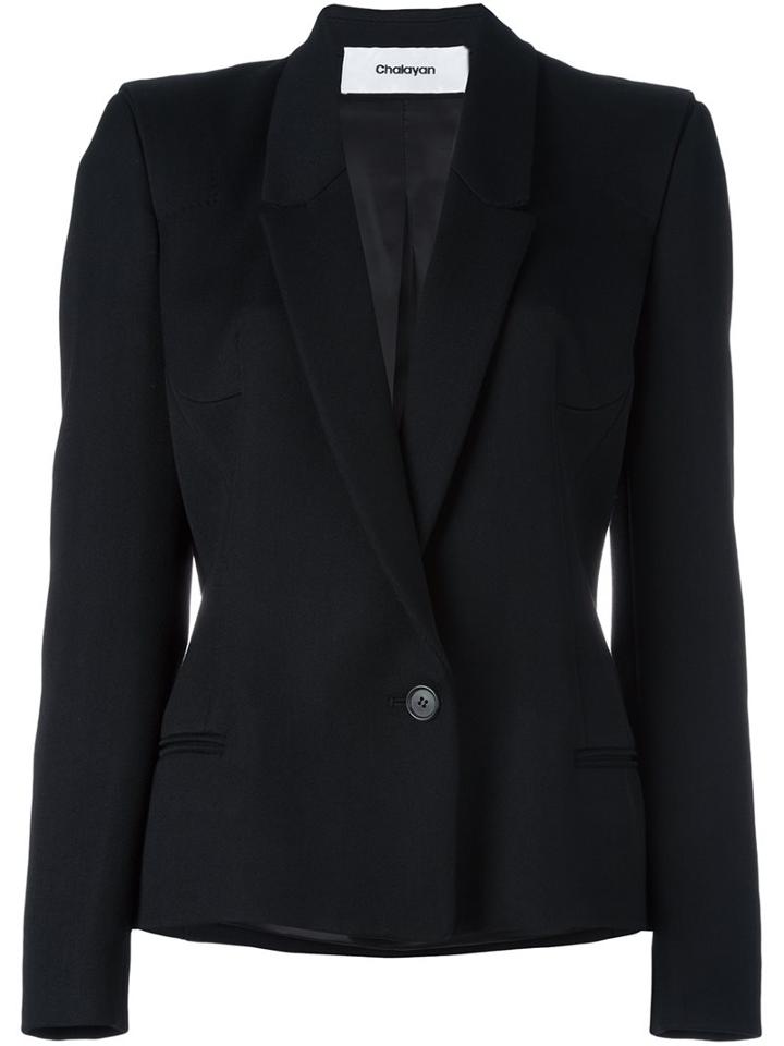 Chalayan Signature Fitted Jacket, Women's, Size: 38, Black, Polyester/viscose/virgin Wool