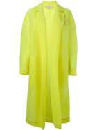 Emilio Pucci Embroidered Logo Coat, Women's, Size: 36, Yellow/orange, Polyamide/spandex/elastane/viscose