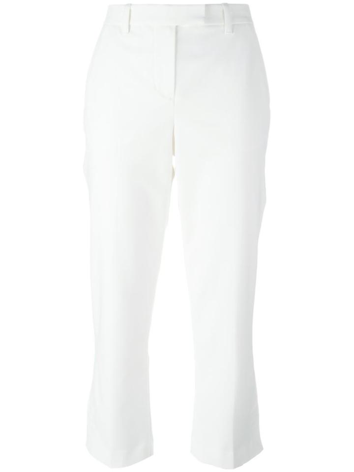 3.1 Phillip Lim Cropped Trousers, Women's, Size: 2, White, Cotton/polyamide/spandex/elastane