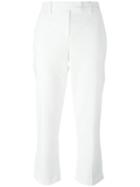 3.1 Phillip Lim Cropped Trousers, Women's, Size: 2, White, Cotton/polyamide/spandex/elastane