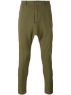 Balmain Dropped Crotch Tapered Trousers - Green