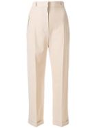 Jacquemus Cropped Trousers - Nude & Neutrals