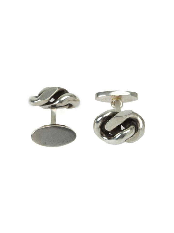 Werkstatt:münchen Curbed Chain Cufflinks - Metallic