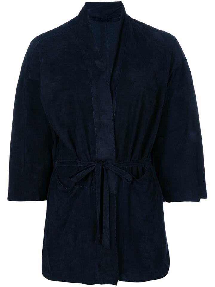 Salvatore Santoro Belted Fitted Jacket - Blue