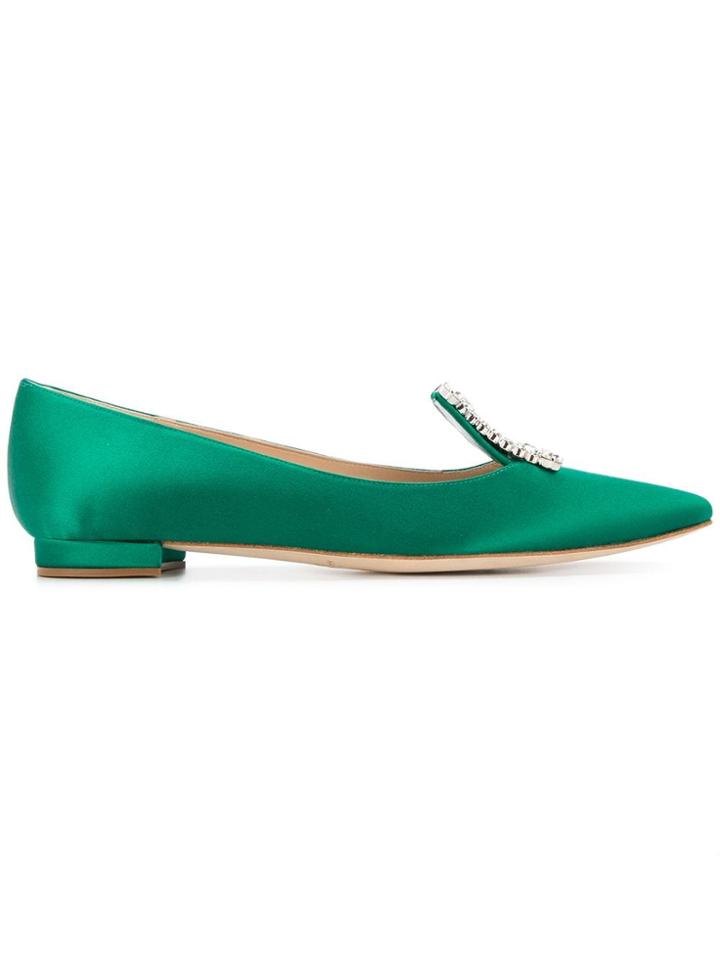 Manolo Blahnik Borla Loafers - Green