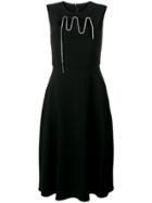 Christopher Kane Squiggle Cupchain Crepe Dress - Black