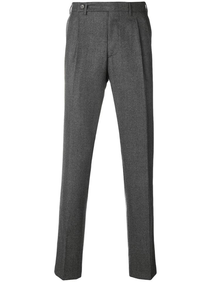 Berwich Slim Cropped Tailored Trousers - Grey