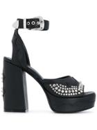 Mcq Alexander Mcqueen Studded Buckle Strap Pumps - Black