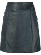 Chanel Pre-owned A-line Short Skirt - Blue