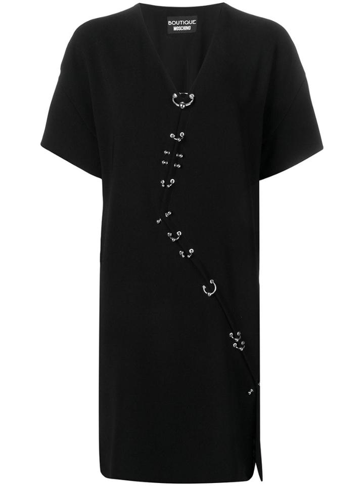 Boutique Moschino Shortsleeved Shift Dress - Black