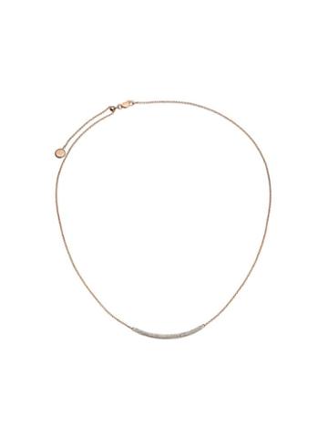 Monica Vinader Skinny Curve Diamond Necklace - Gold