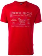 Woolrich - Logo Embroidered T-shirt - Men - Cotton - M, Red, Cotton