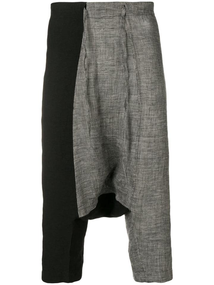 Forme D'expression Contrast Cropped Trousers - Black