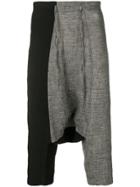 Forme D'expression Contrast Cropped Trousers - Black