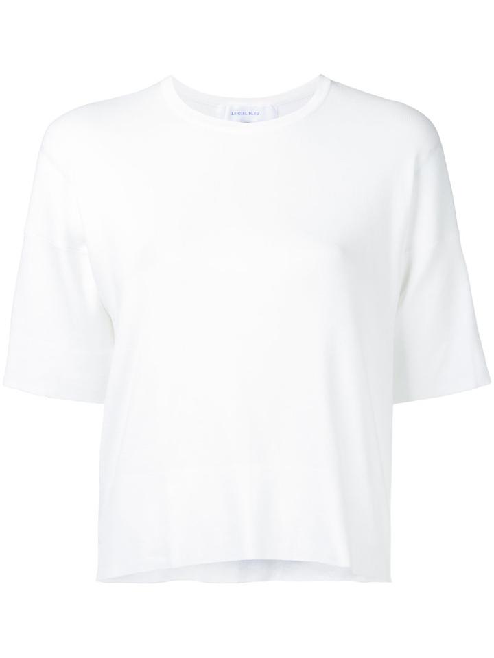 Le Ciel Bleu - Soubari Knit Top - Women - Polyester/rayon - 36, White, Polyester/rayon