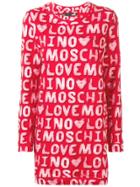Love Moschino Logo Print Sweater Dress - Red