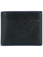 Emporio Armani Logo Embossed Wallet - Black