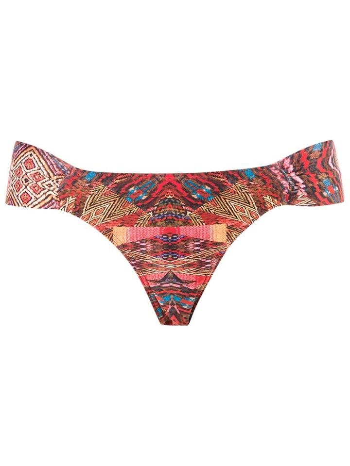 Lygia & Nanny Abstract Print Bikini Bottom, Women's, Size: 40, Pink/purple, Polyamide/spandex/elastane