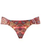 Lygia & Nanny Abstract Print Bikini Bottom, Women's, Size: 40, Pink/purple, Polyamide/spandex/elastane