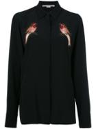 Stella Mccartney Bird Embroidered Shirt, Women's, Size: 42, Black, Silk