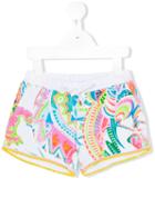 Roberto Cavalli Kids - Abstract Print Shorts - Kids - Cotton/spandex/elastane - 6 Yrs, Girl's, White