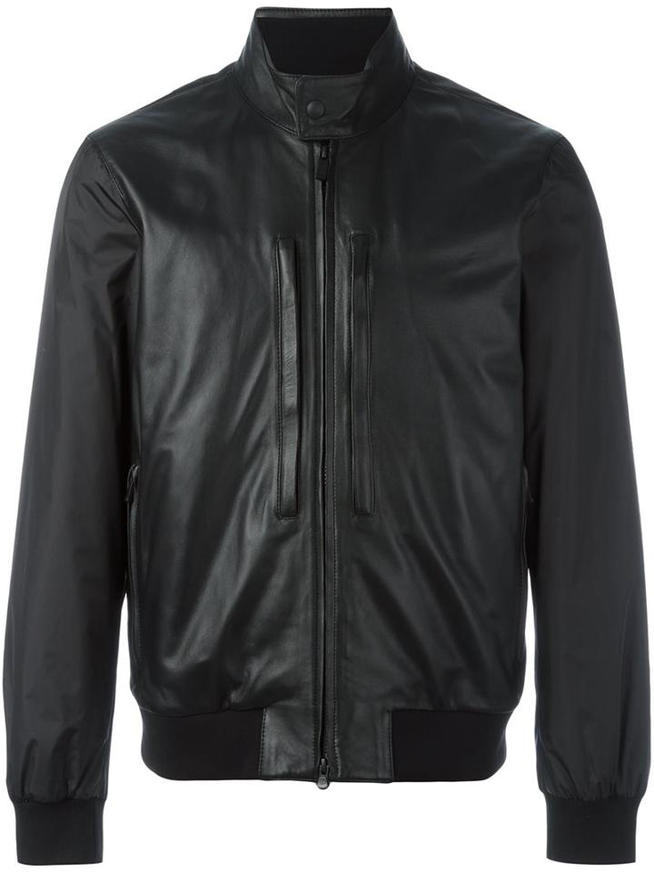 Z Zegna Snap Fastening Bomber Jacket