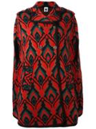 M Missoni Double Breasted Coat, Women's, Size: Xs, Red, Viscose/wool/metallic Fibre