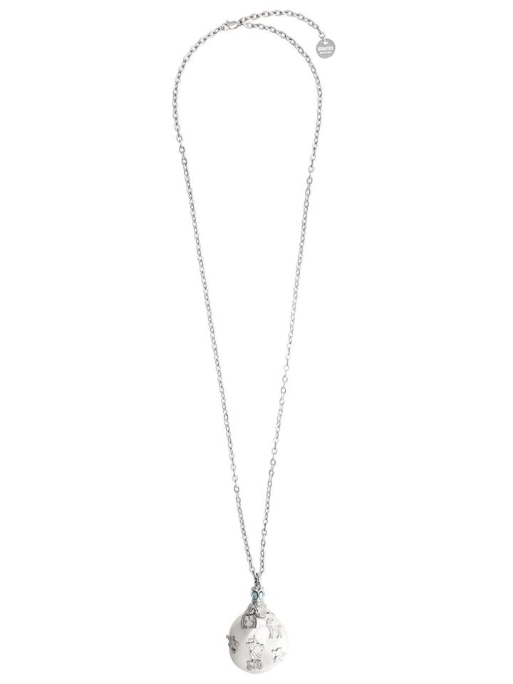 Ermanno Scervino Embellished Stone Long Necklace - Metallic