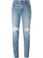 T By Alexander Wang Distressed Jeans, Women's, Size: 28, Blue, Cotton