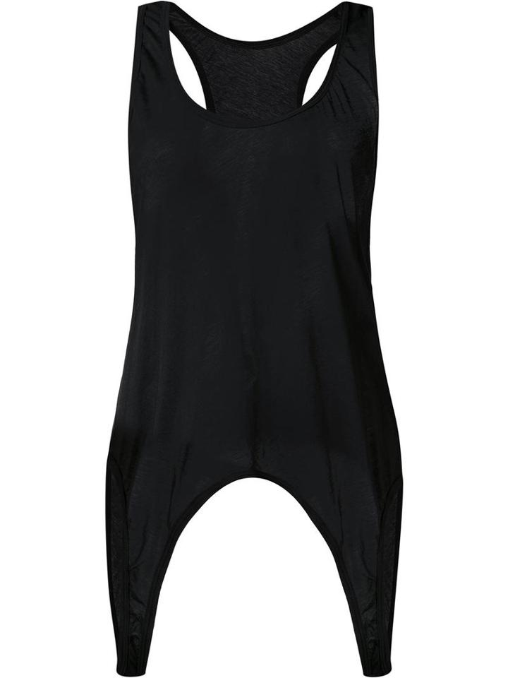 Unravel Project Double Tank Top, Women's, Size: Medium, Black, Cotton