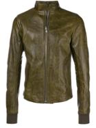 Rick Owens High Neck Jacket - Green