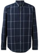 Theory Maxi Check Shirt, Men's, Size: Large, Blue, Cotton