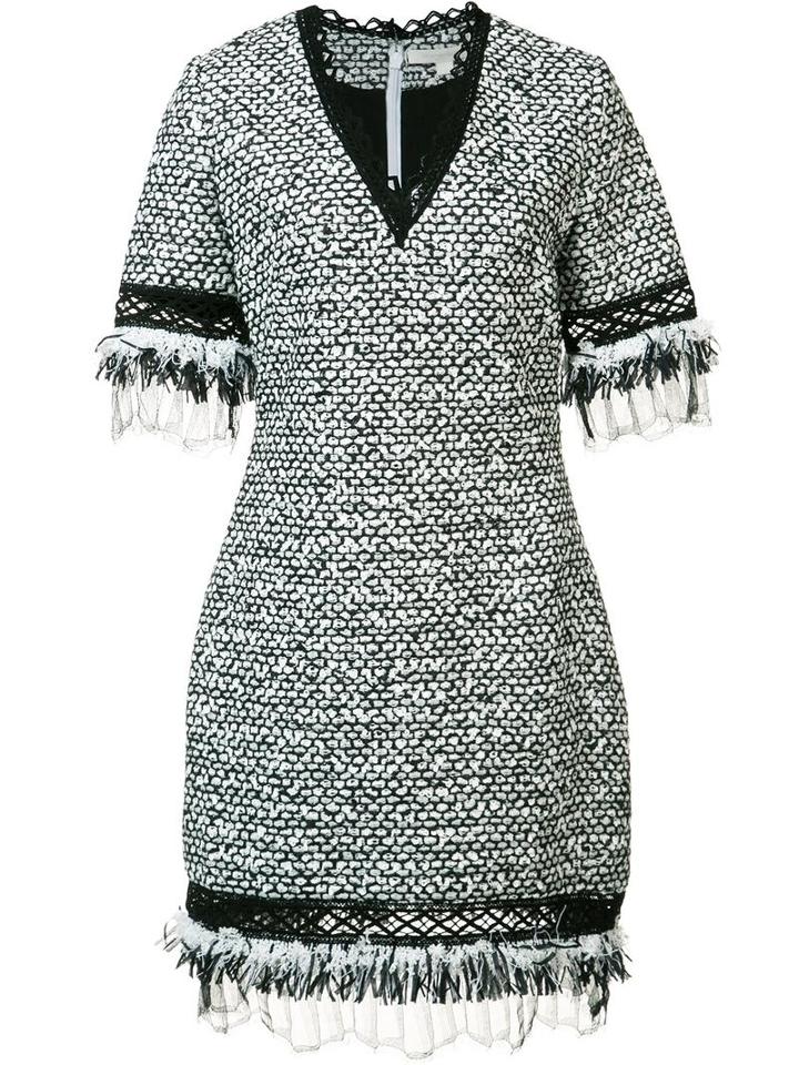 Jonathan Simkhai V-neck Bouclé Dress, Women's, Size: 6, Cotton