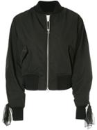 Le Ciel Bleu Zipped Bomber Jacket - Black