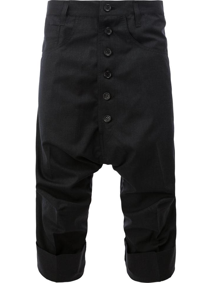 Christopher Nemeth Cropped Tailored Trousers, Men's, Size: Xs, Black, Cupro/wool