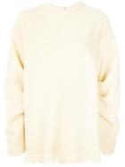 Victoria Beckham Fluffy Texture Oversized Sweatshirt - Nude & Neutrals
