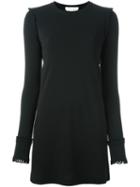 See By Chloé Scalloped Trim Dress, Women's, Size: 32, Black, Polyamide/polyester/viscose/cotton