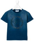 Young Versace - Logo Stamp T-shirt - Kids - Cotton - 6 Yrs, Blue
