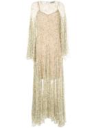 Lee Mathews Printed Long Layered Dress - Yellow