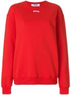 Msgm Logo Printed Sweatshirt - Red