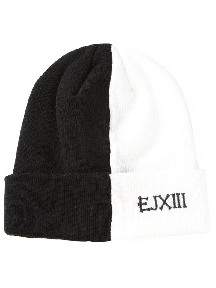 Ejxiii Color Block Beanie Hat, Men's, Black, Acrylic