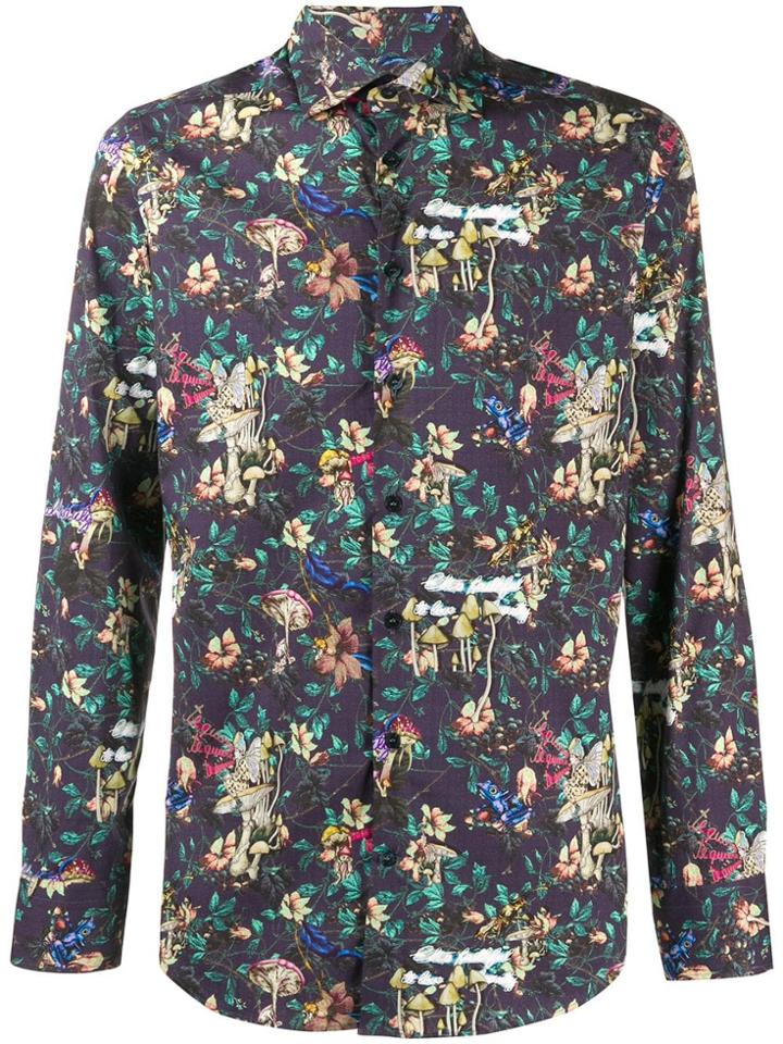 Etro Floral Print Shirtv - Blue