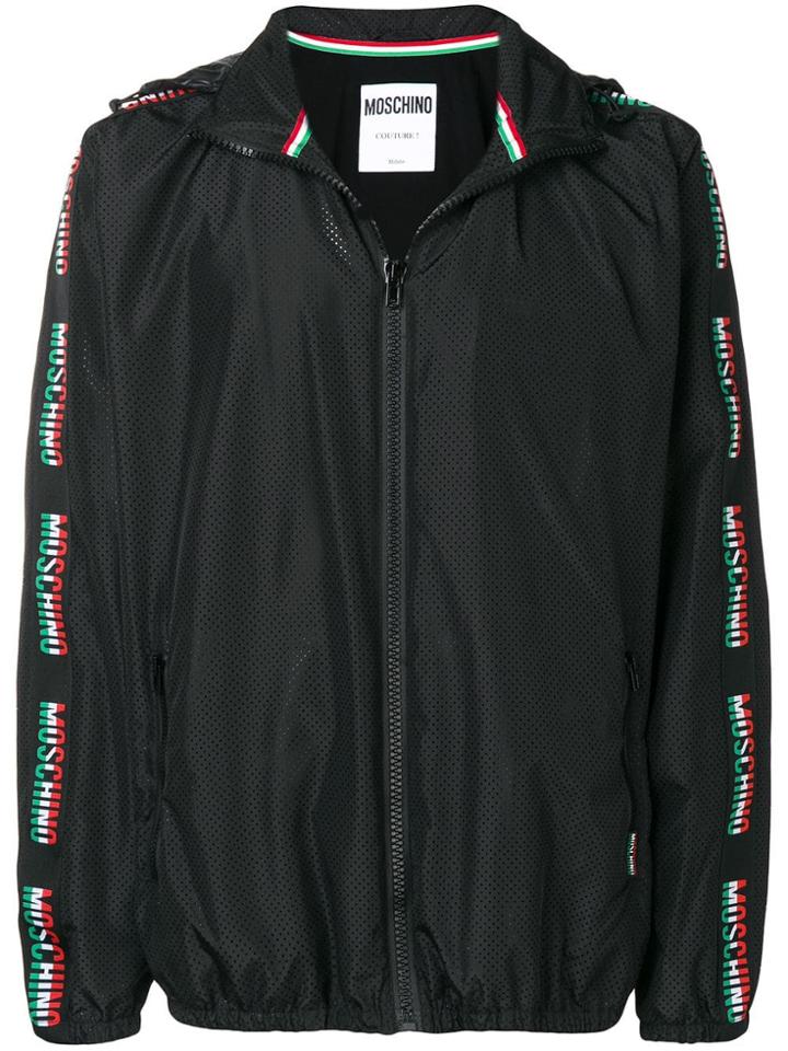Moschino Perforated Sports Jacket - Black