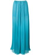 Alberta Ferretti Pleated Wide-leg Trousers - Blue